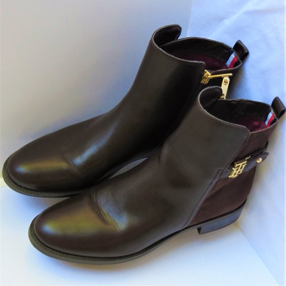 Tommy Hilfiger Short Boots Dk. Brown  SZ 8.5  NWOT - Picture 3 of 11